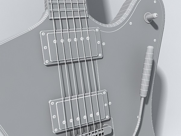 guitar firebird obj - guitar_firebird by monkeyodoom