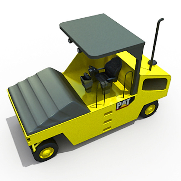 3d pneumatic compactor industrial vehicles - Pneumatic compactor 01 by 3DRivers by 3DRivers