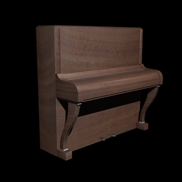 3d model gaveau upright piano - Gaveau Upright Piano by mostlysquare