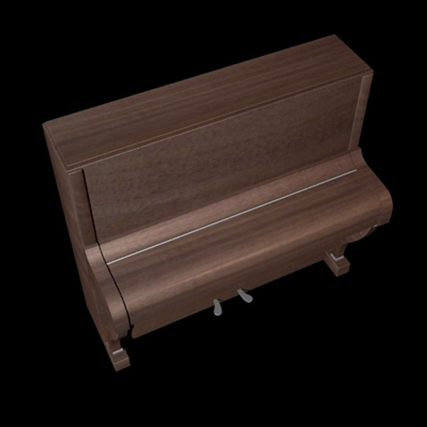 3d model gaveau upright piano - Gaveau Upright Piano by mostlysquare