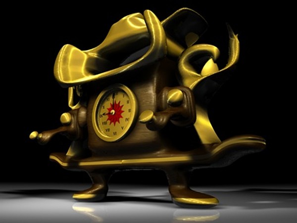 3ds antique clock - Antique Clock by Whong