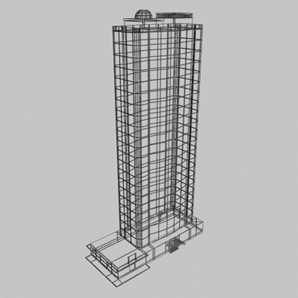 3d rise office building - High rise office building02- lowpoly by sabah_au