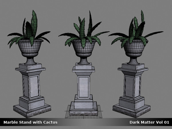 marble stand cactus - 3ds free - Marble Stand Cactus - Dark Vol 01 by Kostas Yiatilis Macfarlane
