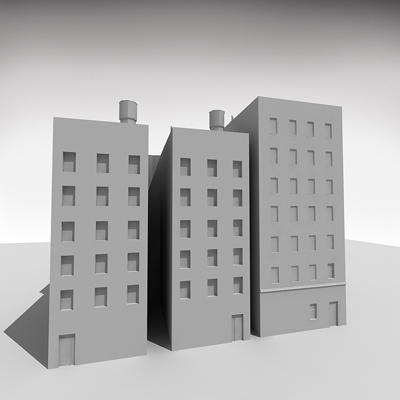 downtown building 2 3d model - Down Town Building 2 by Imagework