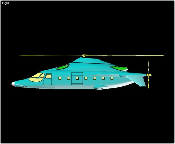 hybrid assembly concept 3d 3dm - Hybrid Helicopter Aircraft Assembly Model Concept by RodgerSaintJohn