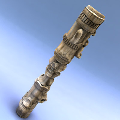 indian totem 3d model - Totem by C4DmodelSHOP
