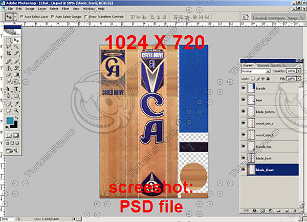 3d wood bat ca - Cricket Bat CA by sabah_au