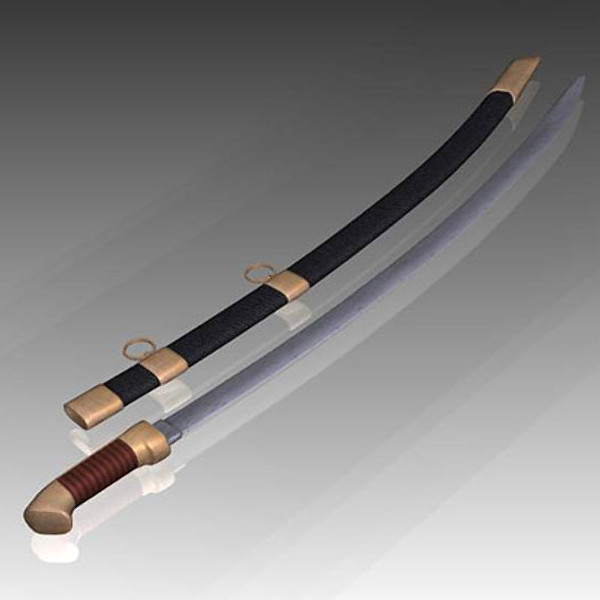 shashka - cossack saber 3d model - Shashka - Cossack Saber by mostlysquare