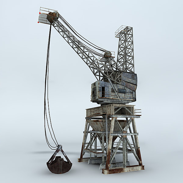 3d dock crane - Crane Dock 5 by NesAn Studio