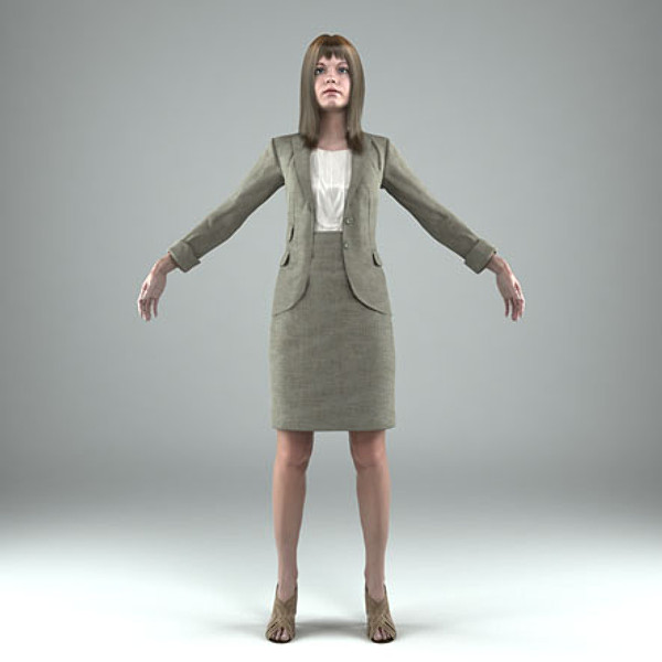 body rigged skin 3d model - BWom0006-HD2-CS... by axyzdesign