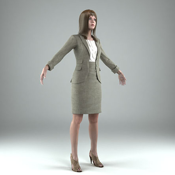 body rigged skin 3d model - BWom0006-HD2-CS... by axyzdesign