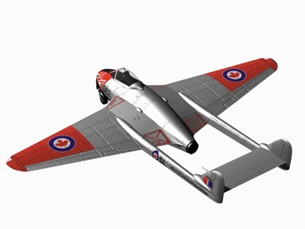 havilland vampire jet fighter 3d 3ds - De Havilland Vampire F3 by pbratt