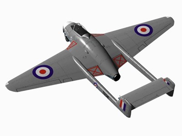 havilland vampire jet fighter 3d model - De Havilland Vampire F1 by pbratt