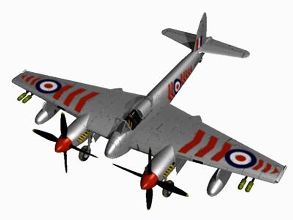 haviland hornet fighters 3d model - De haviland Hornet F1 by pbratt
