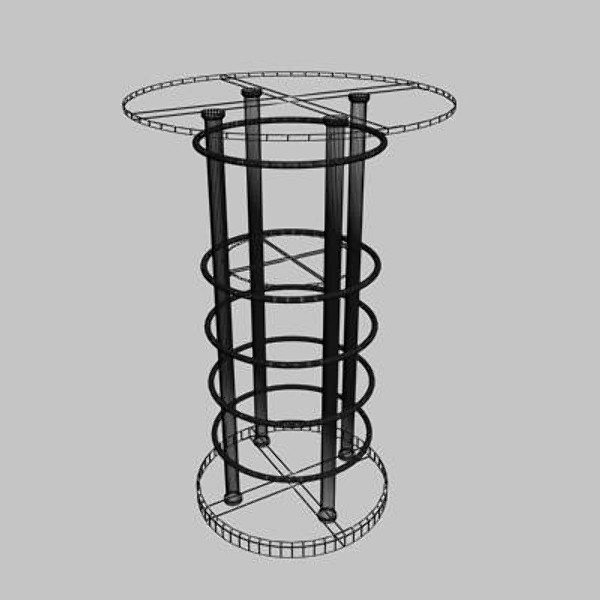free phone table 3d model - Telephone Table_ab by sabah_au