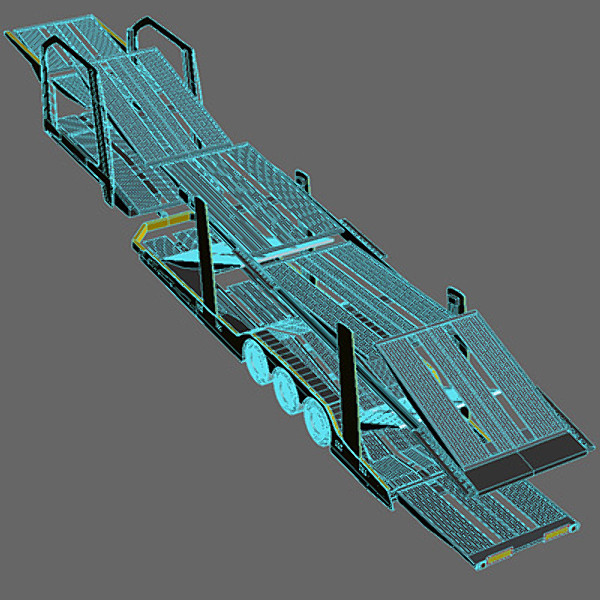 maya car transporter lohr 300 - Car Transporter Lohr 300 by ArqArt3D