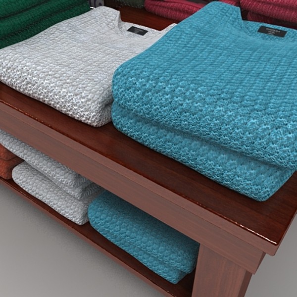 women sweater table 3d model - sweater table 2 by monkeyodoom