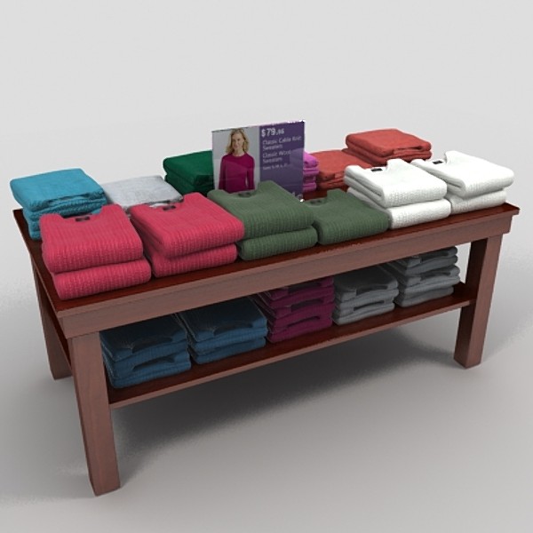 women sweater table 3d model - sweater table 2 by monkeyodoom
