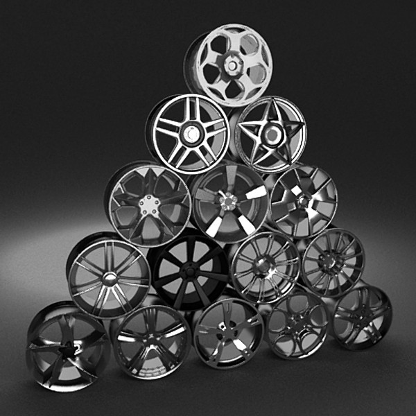 3d model cars rims - Rims collection by fabelar