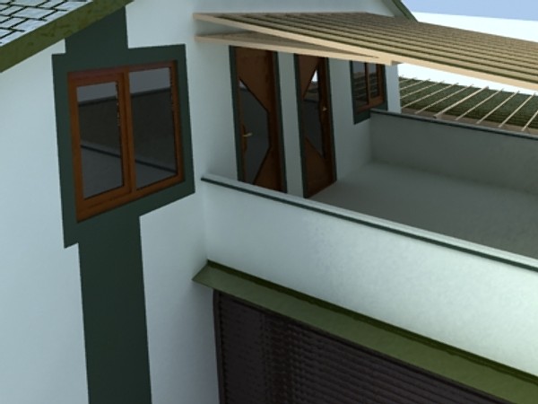 house modeled 3d max - Suburban House (*.3ds, *max) by entech