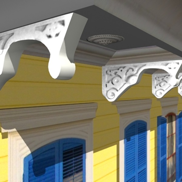 house new orleans 3d model - New Orleans House... by Mickey Models