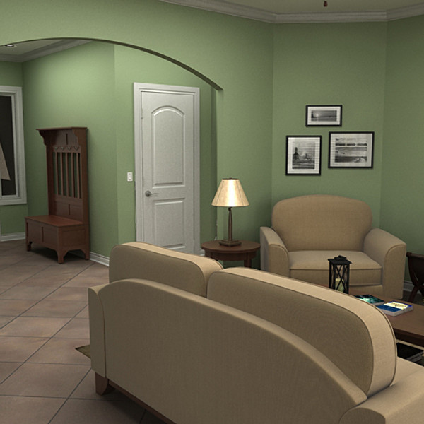 3d house interior exterior model - house interior/exterior by monkeyodoom