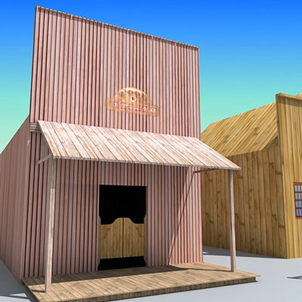 western town 3d model - Western Town by Gandoza