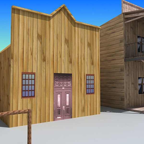 western town 3d model - Western Town by Gandoza