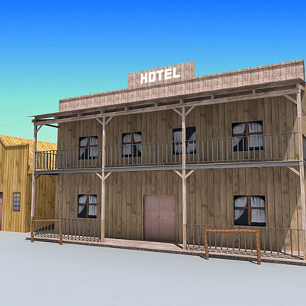 western town 3d model - Western Town by Gandoza