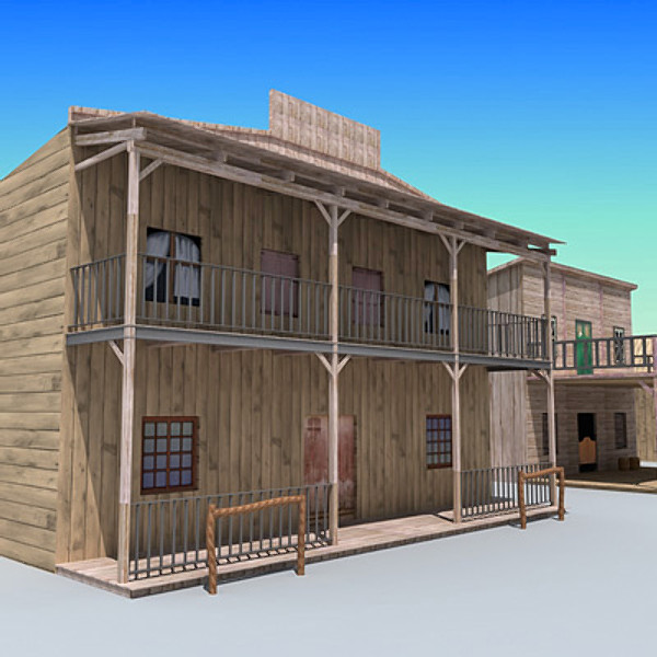 western town 3d model - Western Town by Gandoza