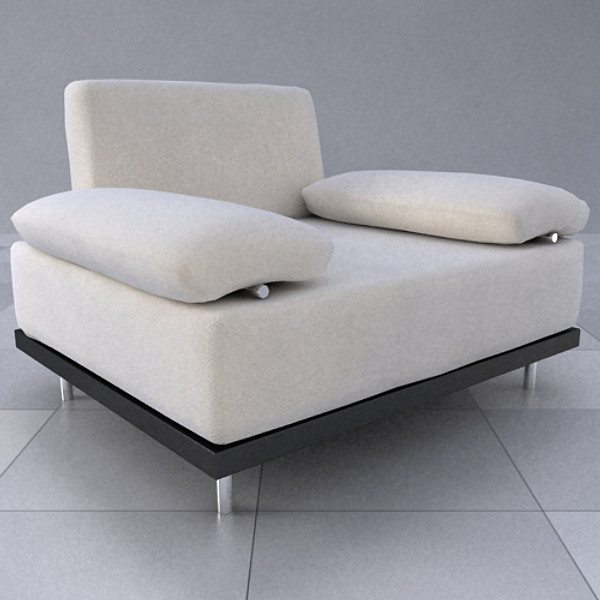 couch soft 3d model - sofa Sleek by divarch