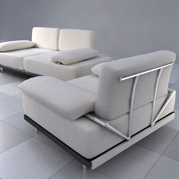 couch soft 3d model - sofa Sleek by divarch