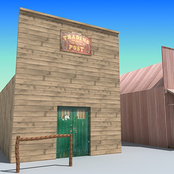 western town 3d model - Western Town by Gandoza