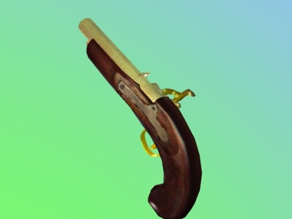 3d flintlock pistol model - Flintlock Dueling Pistol by Zsprite24