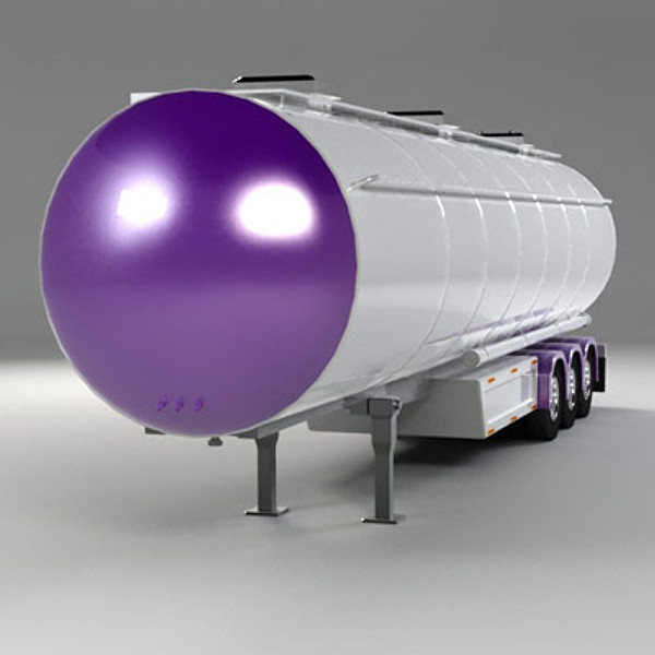 long tanker trailer 3d 3ds - Long Tanker Trailer by QLEE