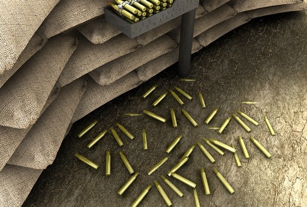 m2 machine gun sandbags 3ds - M2 Machine Gun by MattTrout