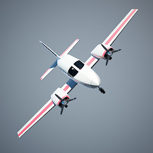 business plane small 3d max - Small Business Airplane by QLEE