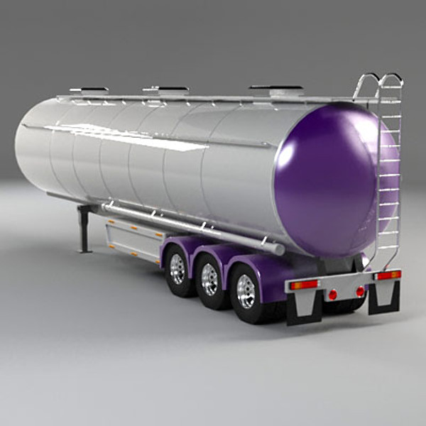 long tanker trailer 3d 3ds - Long Tanker Trailer by QLEE
