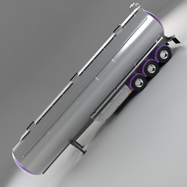 long tanker trailer 3d 3ds - Long Tanker Trailer by QLEE