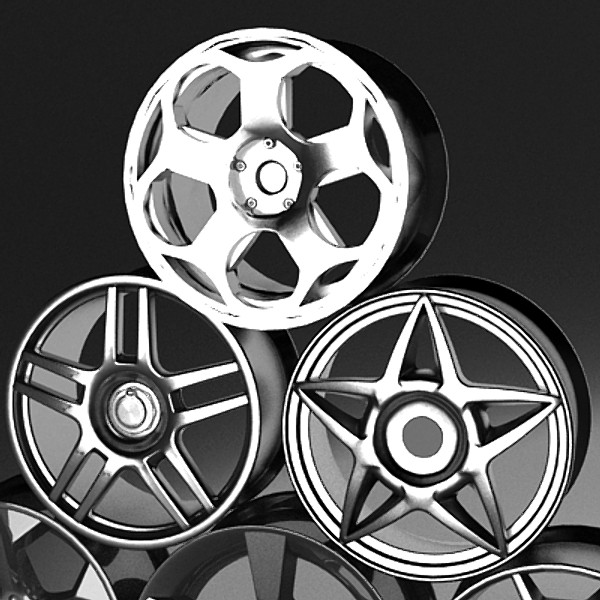 3d model cars rims - Rims collection by fabelar