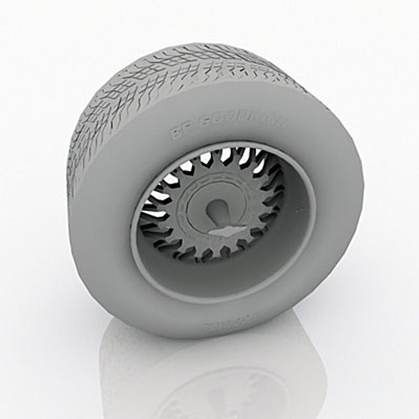 classic car alloy wheel 3d 3ds - Classic car alloy wheel by QLEE