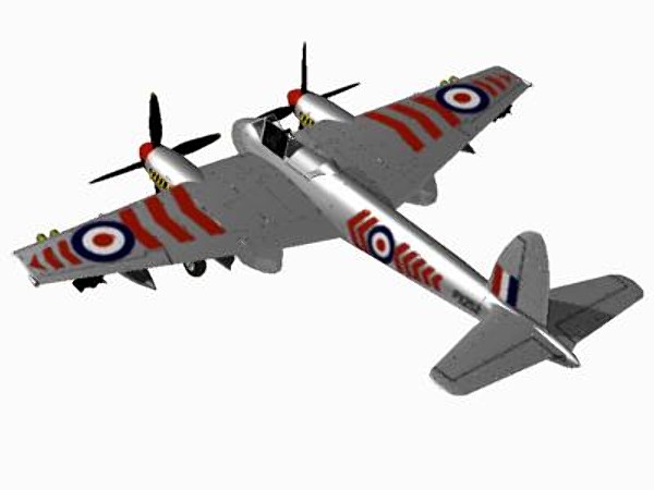 haviland hornet fighters c4d - De haviland Hornet F1 by pbratt