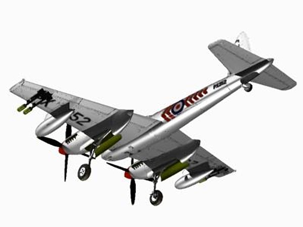 haviland hornet fighters c4d - De haviland Hornet F1 by pbratt