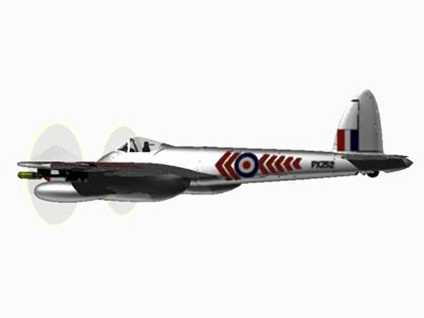haviland hornet fighters c4d - De haviland Hornet F1 by pbratt