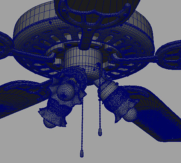 decorative fan 3d obj - Ceiling Fan by Laurisl