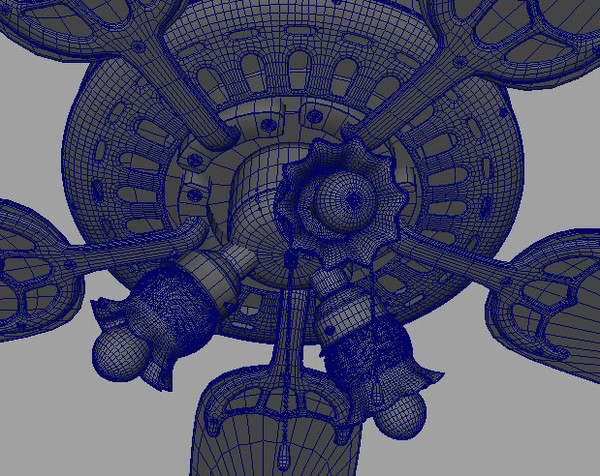 decorative fan 3d obj - Ceiling Fan by Laurisl