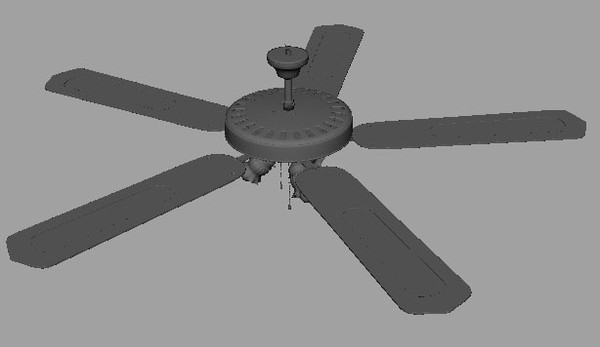 decorative fan 3d obj - Ceiling Fan by Laurisl