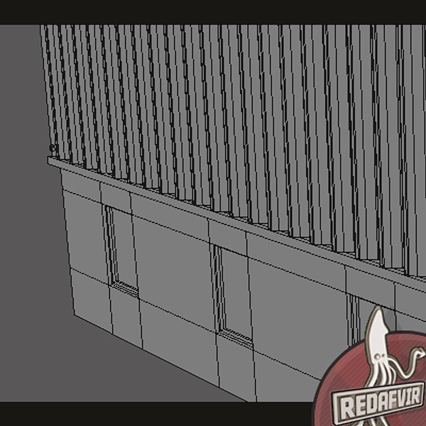 building cityscape rooftop 3d 3ds - Stock Building 01 - Med Poly by Redafvir