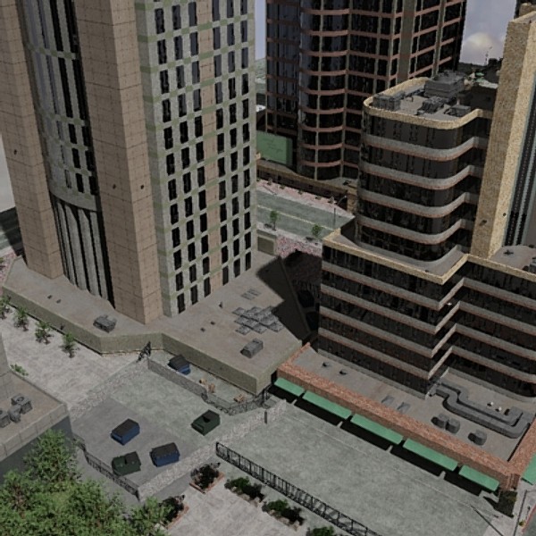 city block skyscrapers max - High Res Skyscraper City Block by dastolidigital