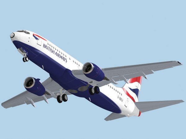 3d b 737-400 british airways model - B 737-400 British Airways by PedroFaut